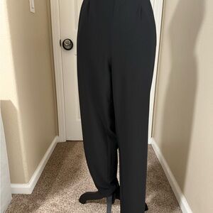 Leith Black Trousers Classic Straight-Leg Style